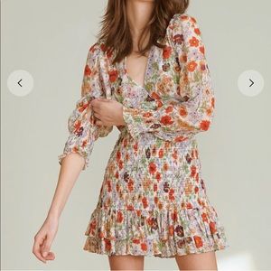 Veronica Beard Saera smocked mini dress (size 4)